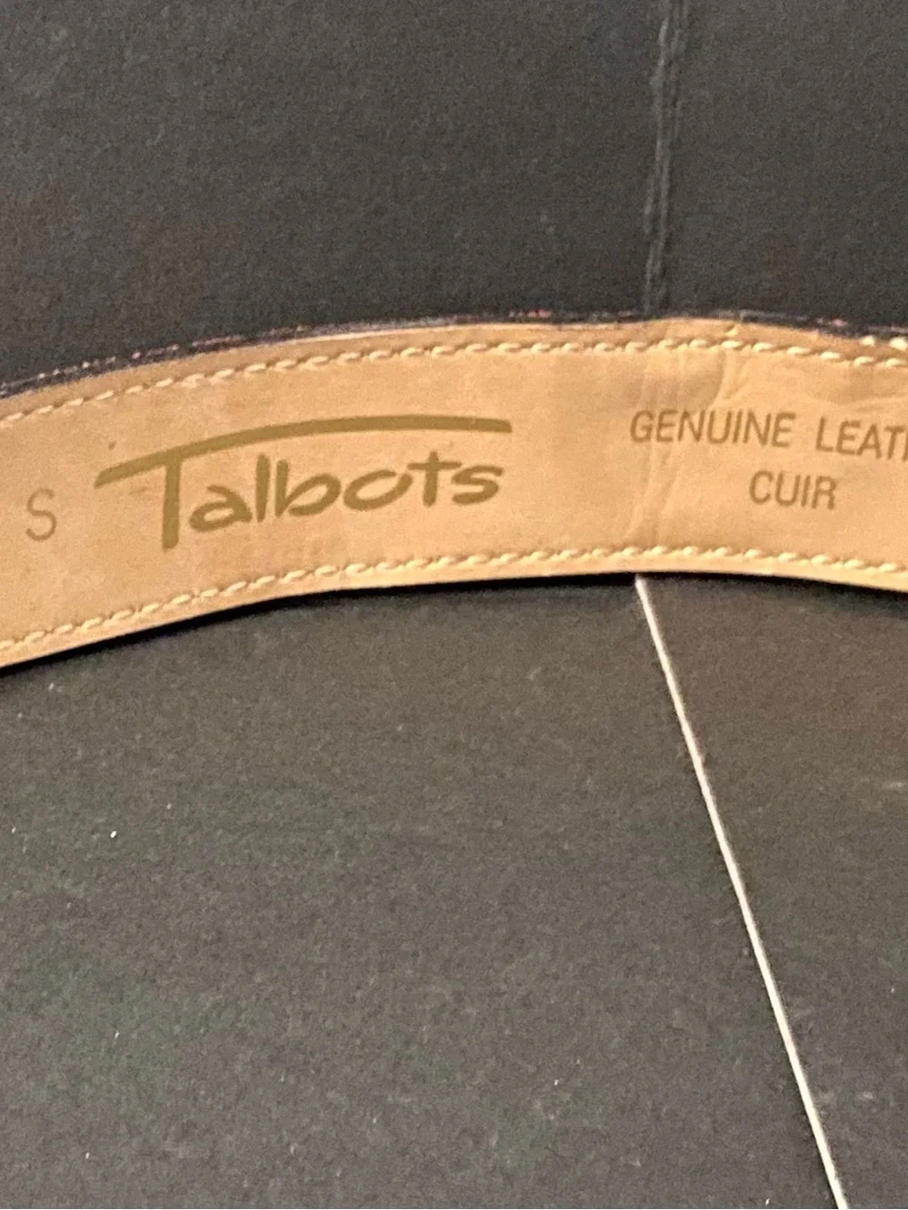 Vintage Talbots Red Leather Gold Coin Belt